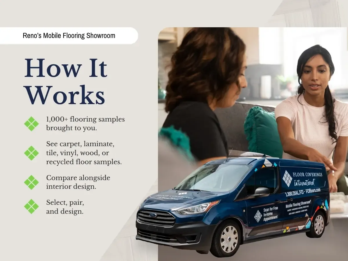 Reno's Mobile Flooring Showroom - How it Works